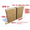 Panneaux double face OSB3 avec polyruéthane SIP à partir de 124 mm d'épaisseur, 1250 mm de largeur