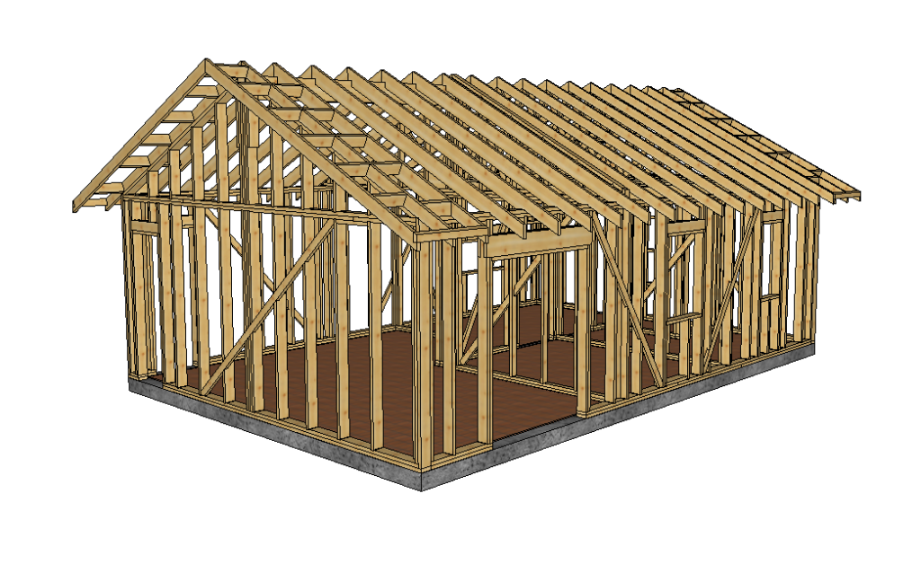 Structure chalet ossature bois 50 m² (2)