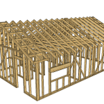 Structure chalet ossature bois 50 m² (1)
