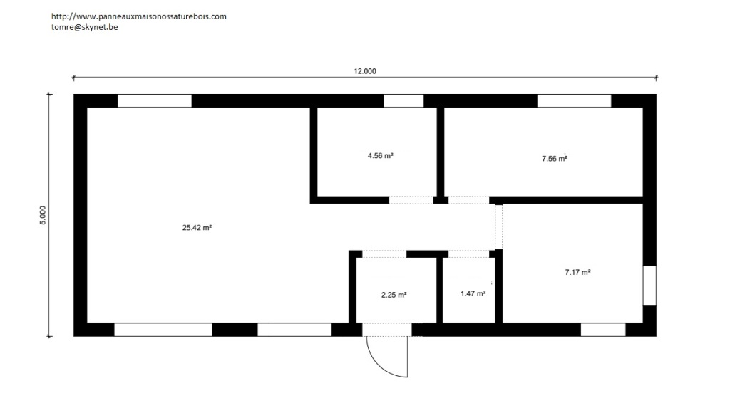 Structure chalet ossature bois 50 m² (3)